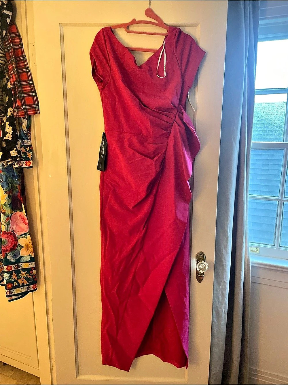 Kay Unger Pink Draped Gown Size 8 Like New
